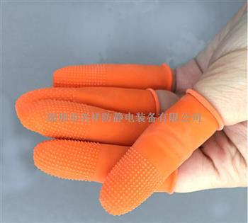 供應防靜電橙紅膠指套 防靜電膠指套 防靜電手指套（圖片）生産廠家